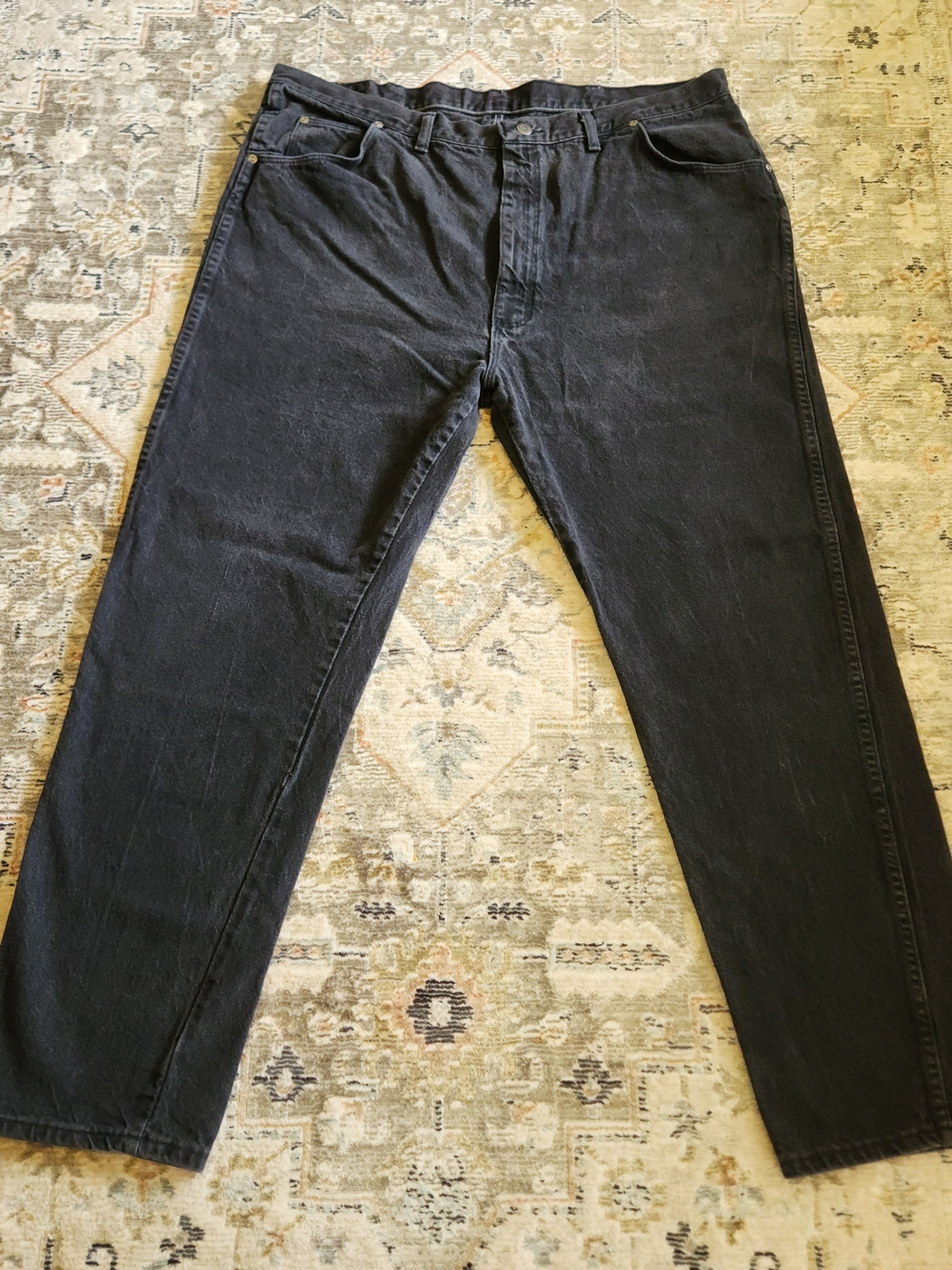Vintage Wrangler Black Jeans Men's 44×32  Made In USA